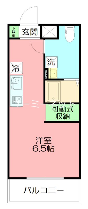 エクレールアクシス   104号室 間取り