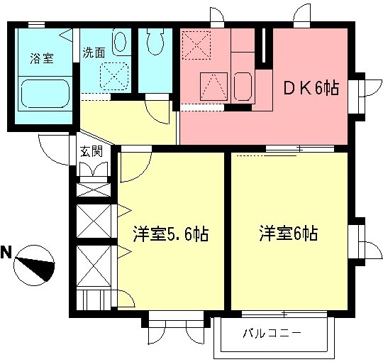 エメロード 102号室 間取り