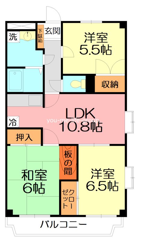 UNO　PALACE 401号室 間取り