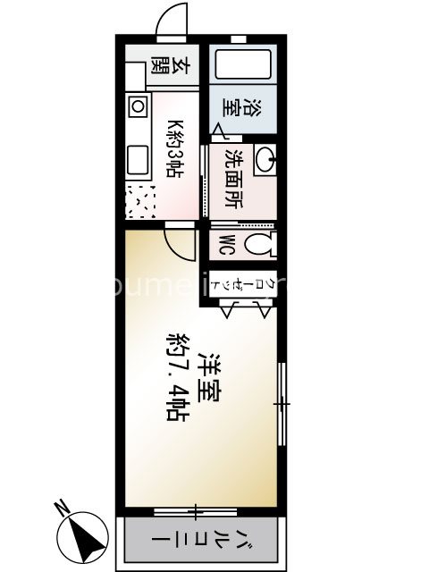 Porte Bonheur 101号室 間取り