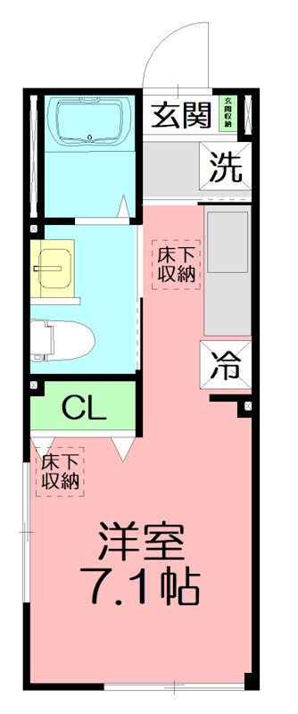 コントレイル湘南 A-3号室 間取り