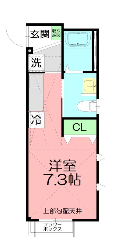 コントレイル湘南 B-1号室 間取り