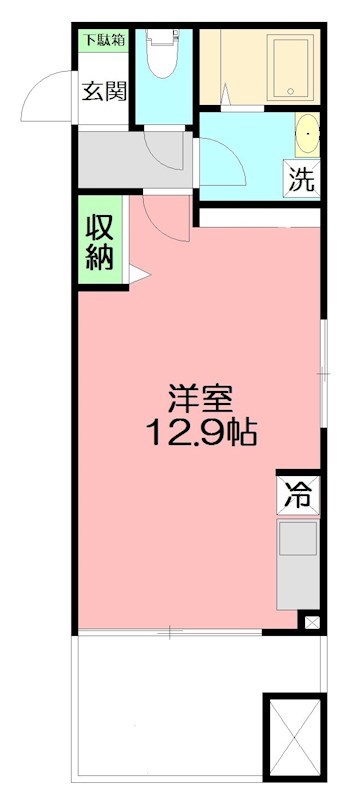 lifeship A Ａ14号室 間取り