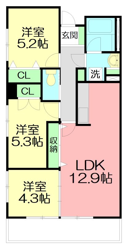 ベルジュ横濱本郷台  111号室 間取り