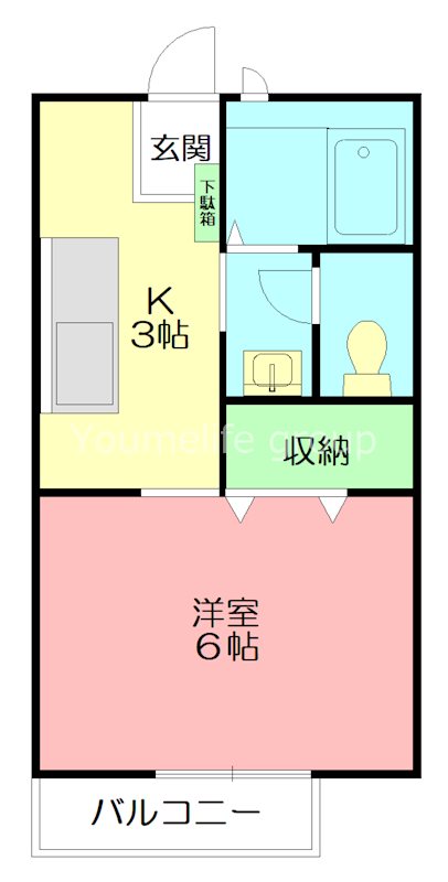 ペアシティ岩原 203号室 間取り