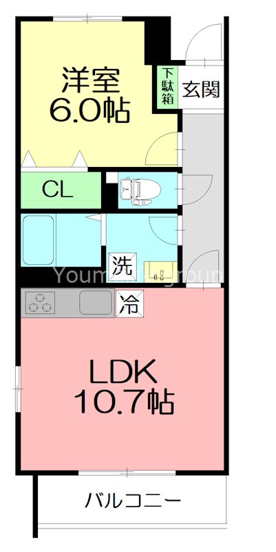 ソレアード 108号室 間取り