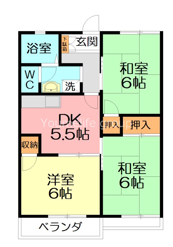 ハイツ松村 202号室 間取り