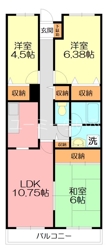 アーバンステイ茅ヶ崎 303号室 間取り
