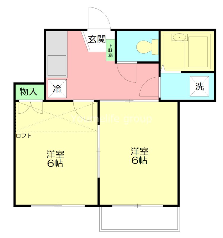 ファーストライフ平塚南原 203号室 間取り