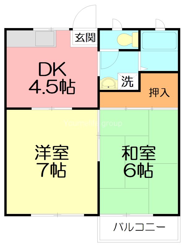 メイプルよりずみA 203号室 間取り