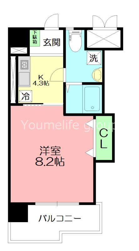 レザンヴェルジェ 604号室 間取り