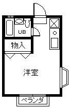 フィールド中田 101号室 間取り