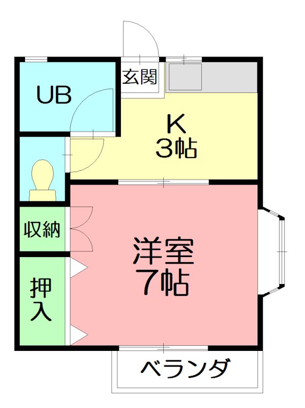 ひまわりハイツ 202号室 間取り