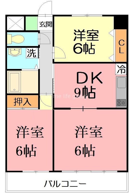 リステージ湘南川名 307号室 間取り