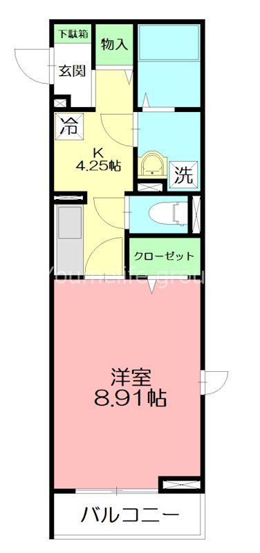 Lotus 305号室 間取り