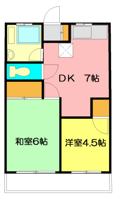山口ハウスビル 403号室 間取り