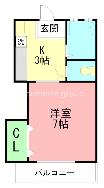 ウィンディ笹尾Ⅲ 204号室 間取り