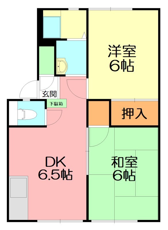 シーサイドヴィラB 201号室 間取り