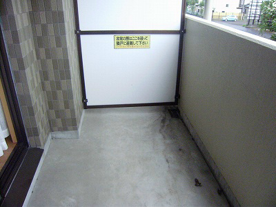 南向きのバルコニー。別部屋参考写真。 スカイグランデ ベランダ