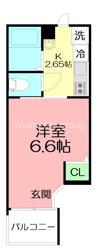 グラスプラス栄町Ⅱ 201号室 間取り