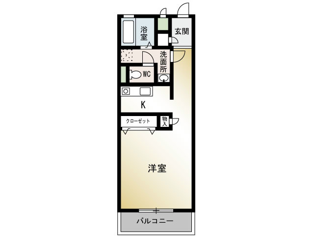 グリーンハイツ茅ヶ崎 107号室 間取り