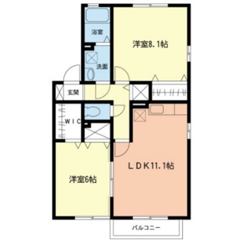 ハイランドヴィラ 201号室 間取り