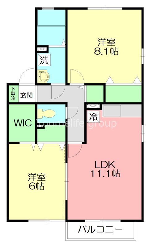 ハイランドヴィラ 201号室 間取り