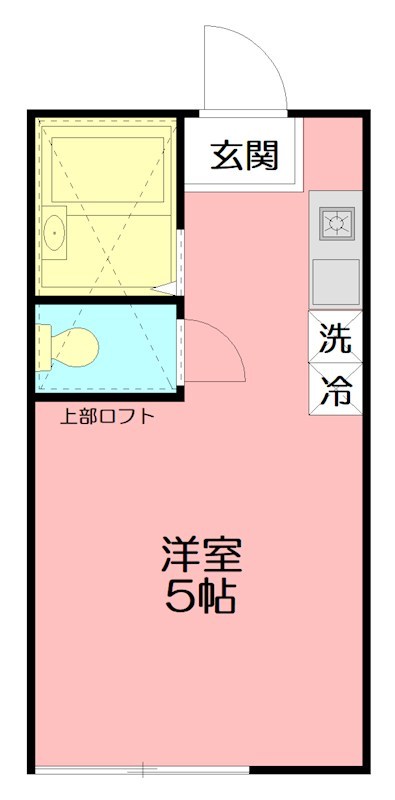 カフー茅ヶ崎 206号室 間取り