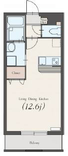 スタースクエア 406号室 間取り