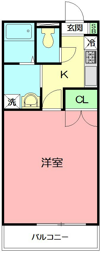 アンプルールブワ湘南 202号室 間取り