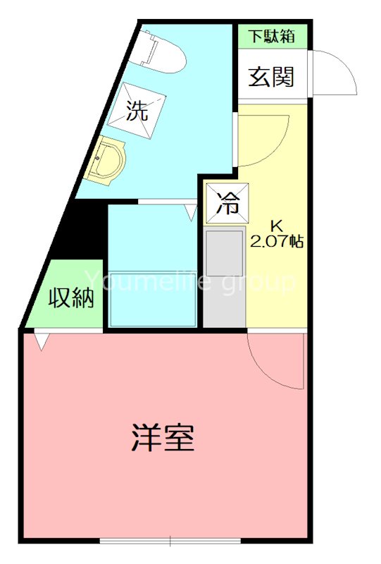 グラスプラス秦野本町 101号室 間取り