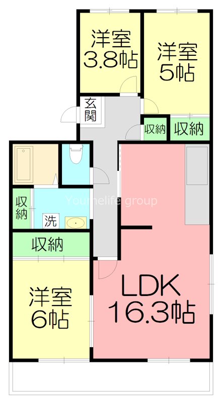 南口ナインハイツ 101号室 間取り