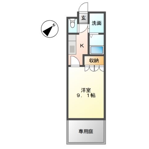 セリオラ湘南 102号室 間取り