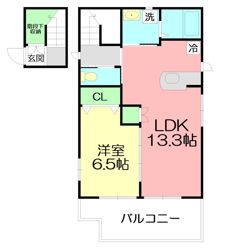 ポワラーヌ 201号室 間取り