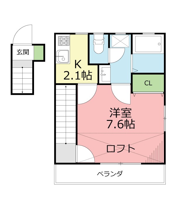 エクセレントハイム1 201号室 間取り