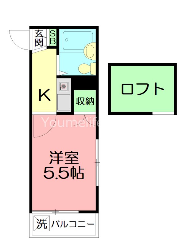サンパレス本厚木 103号室 間取り