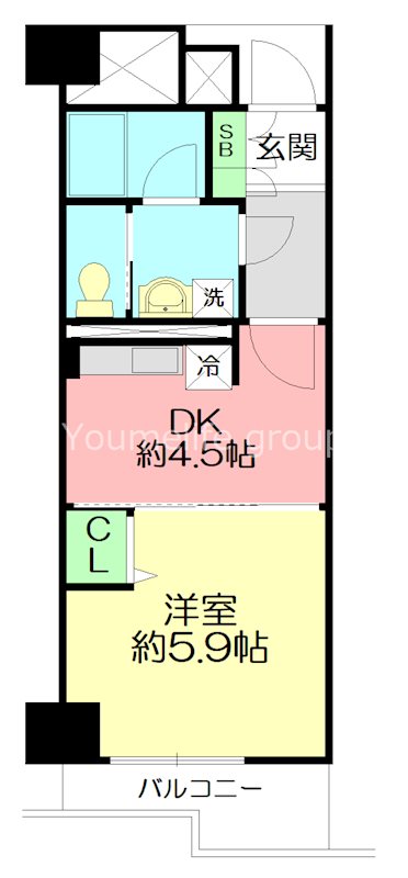 クレール本郷台   508号室 間取り
