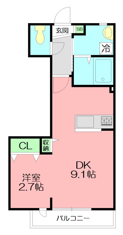 東海メゾン 102号室 間取り