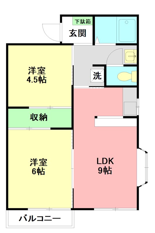 KSハイムA棟   102号室 間取り
