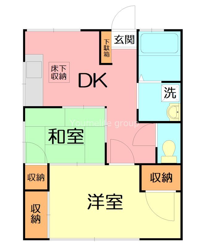 萩園ハイツⅡ 101号室 間取り
