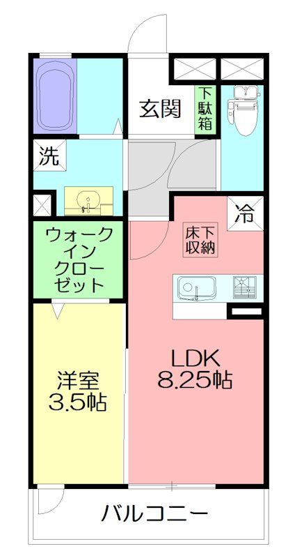 グリーンスクエアⅠ 303号室 間取り