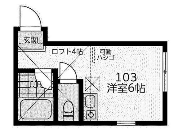 クラブ・ザ・ユナイトアプロディーテ 103号室 間取り