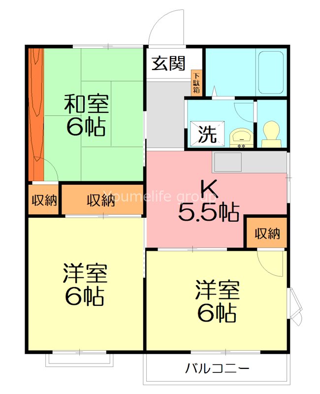エイムⅠ 201号室 間取り