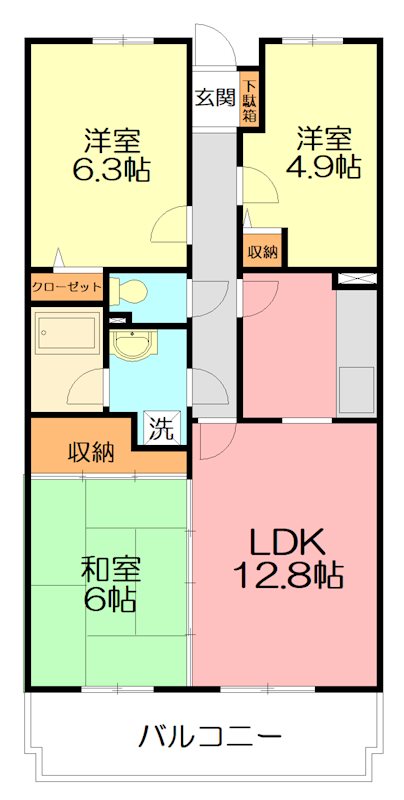 グランメール 502号室 間取り