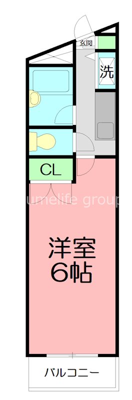 ユースフル伊勢原 305号室 間取り