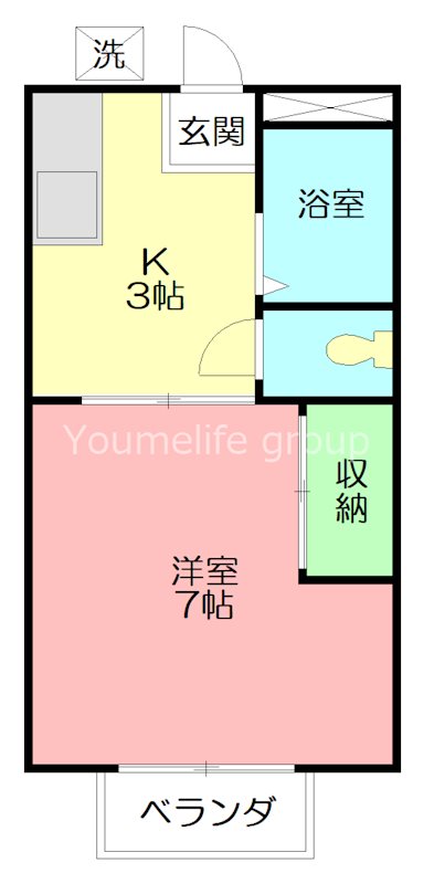ハイツ萩原 206号室 間取り