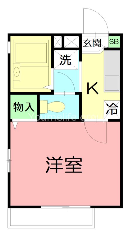 コスモハイツ 201号室 間取り