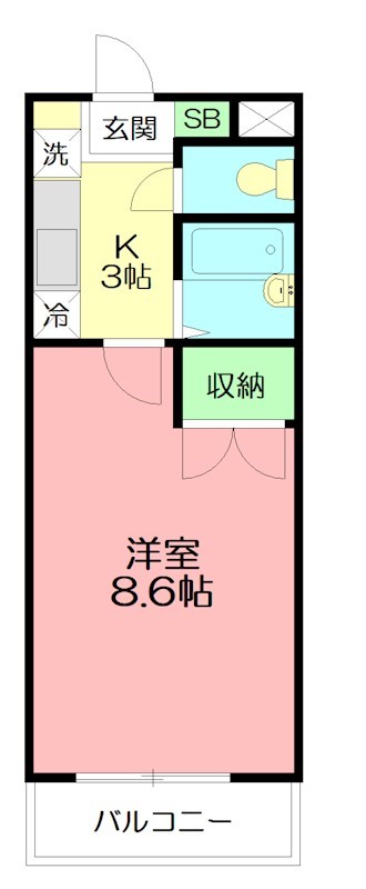ヴィラ一番館 304号室 間取り