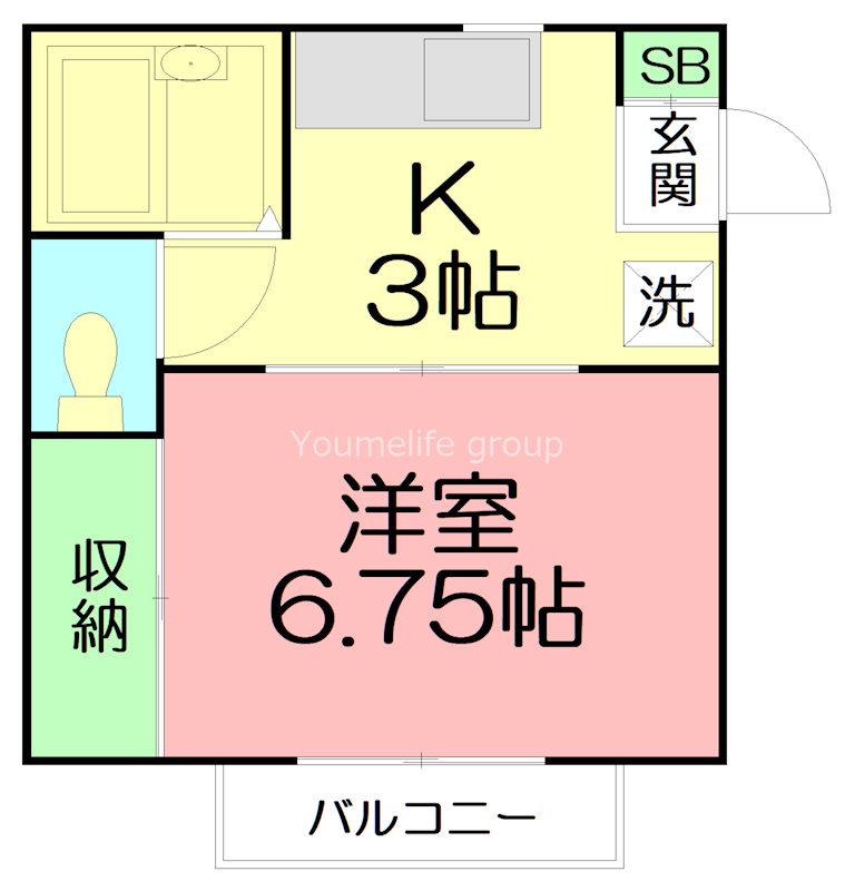 コンフォートさつき 103号室 間取り