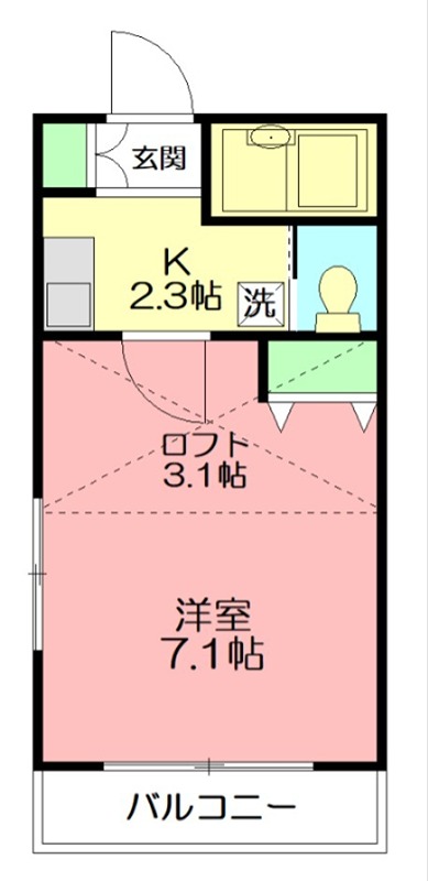 シュロスハイム東海大学前 205号室 間取り